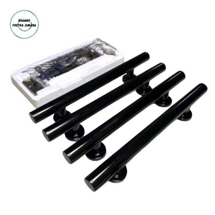 Handel Pintu Set Kunci Body pelor Gagang Pintu Model Suling Full Hitam Tarikan Pintu Kupu Tarung Sta