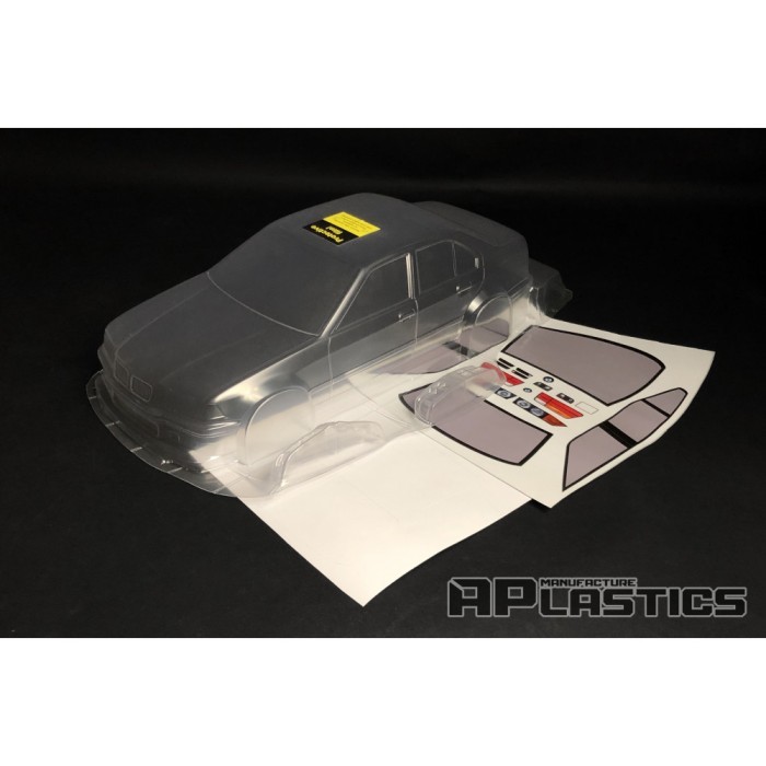 APLASTICS RC BMW E36 SEDAN CLEAR BODY (190MM) #AP-E36S