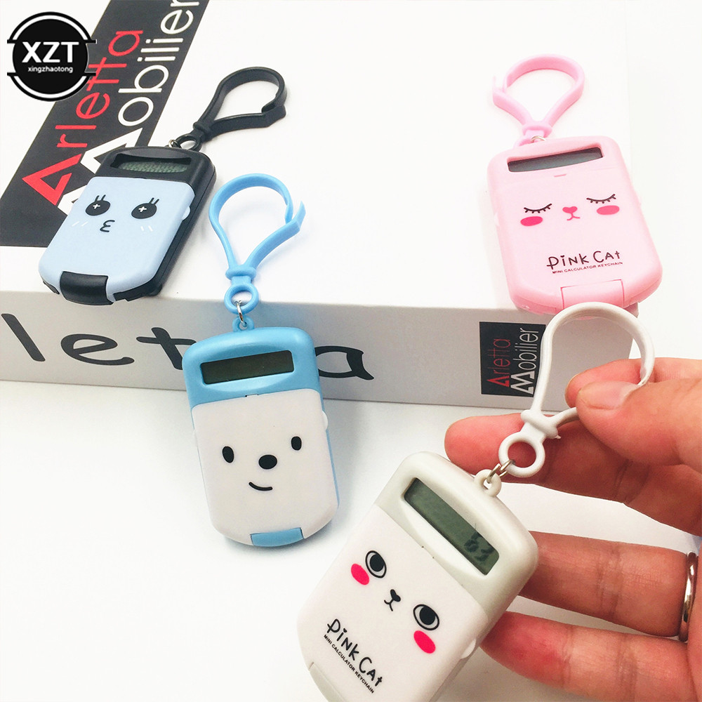

1pc Calculator Keychain Mini Portable Calculator With Creative Cute Keychain 8-Digit Display Pocket Calculator Keychain