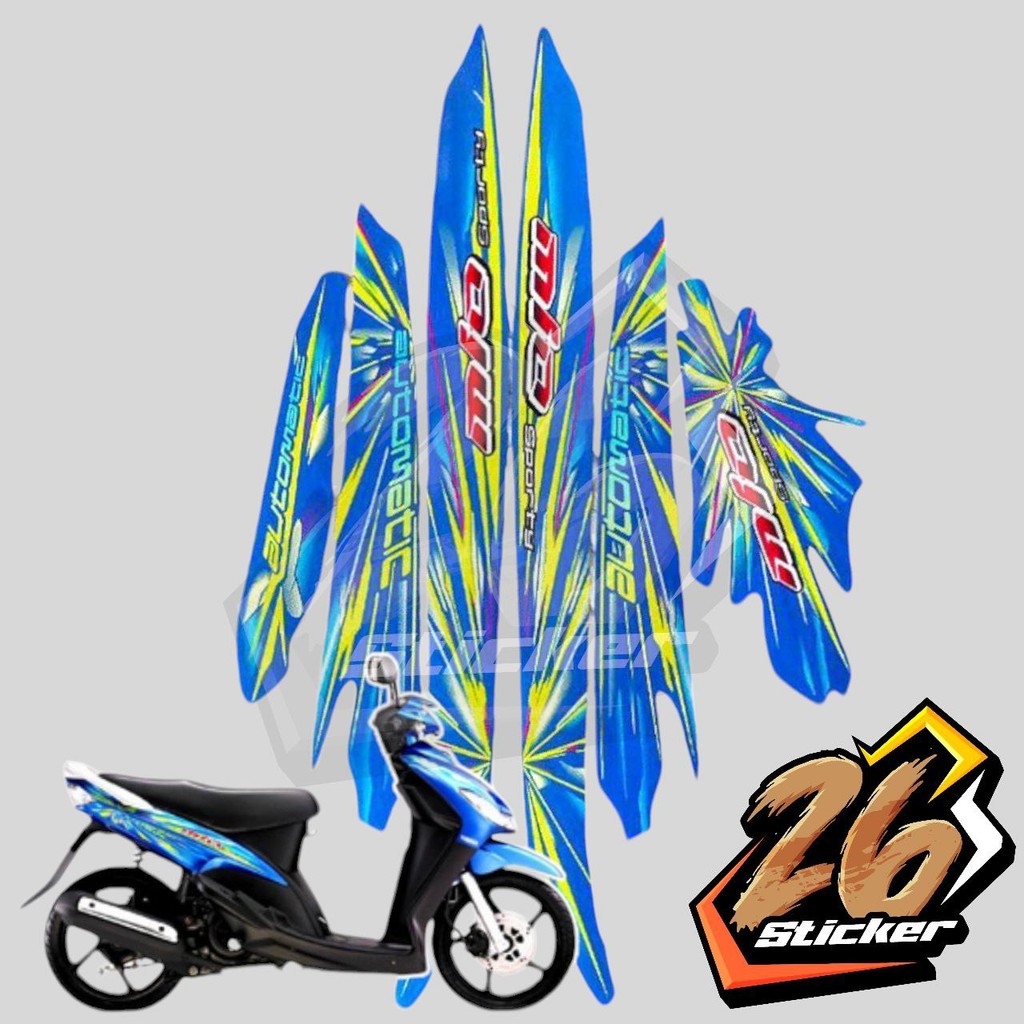 STICKER STIKER POLET LIS STRIPING MOTOR FULL BODY YAMAHA MIO NEW MIO SMILE MIO KEMBANG API WARNA BIR