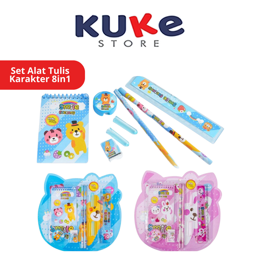 

Set Alat Tulis Karakter 8in1 / Paket Lengkap Notebook Pensil Penggaris Penghapus Rautan Gambar Kartun Lucu Buku Tulis Note Book / Mini Stationery Character 8 Pcs ATK Peralatan Menulis Anak Sekolah Hadiah Kado Ulang Tahun Souvenir Goody Bag Unik Termurah