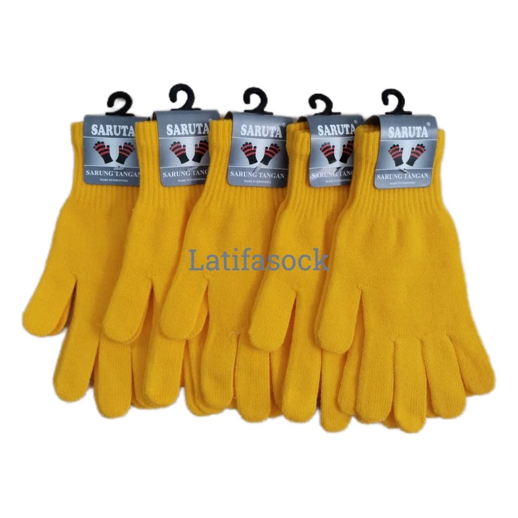 Sarung Tangan Motor Sarung Tangan Rajut Unisex Orang Dewasa [ KUNING ]