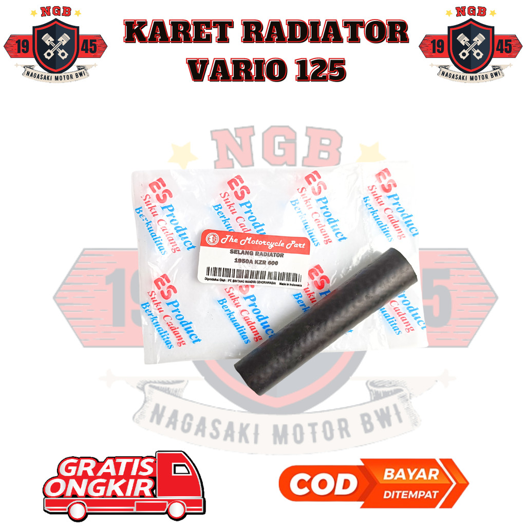 Selang Radiator Motor Honda Vario 125 KZR Lurus - Karet Radiator Vario 125 Original Variasi Motor