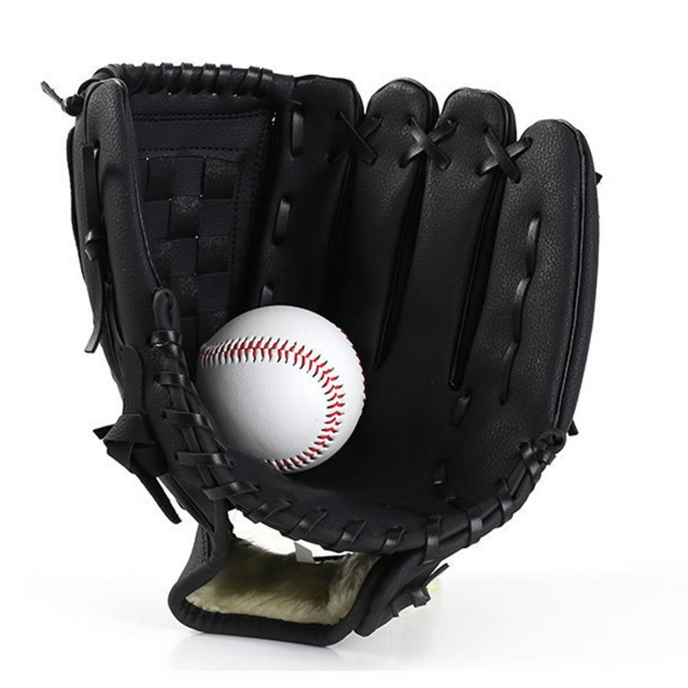 Baseball Batting Glove Double Faux Leather Thickened Pitcher Baseball Glove Thumb Reinforced Bottom 