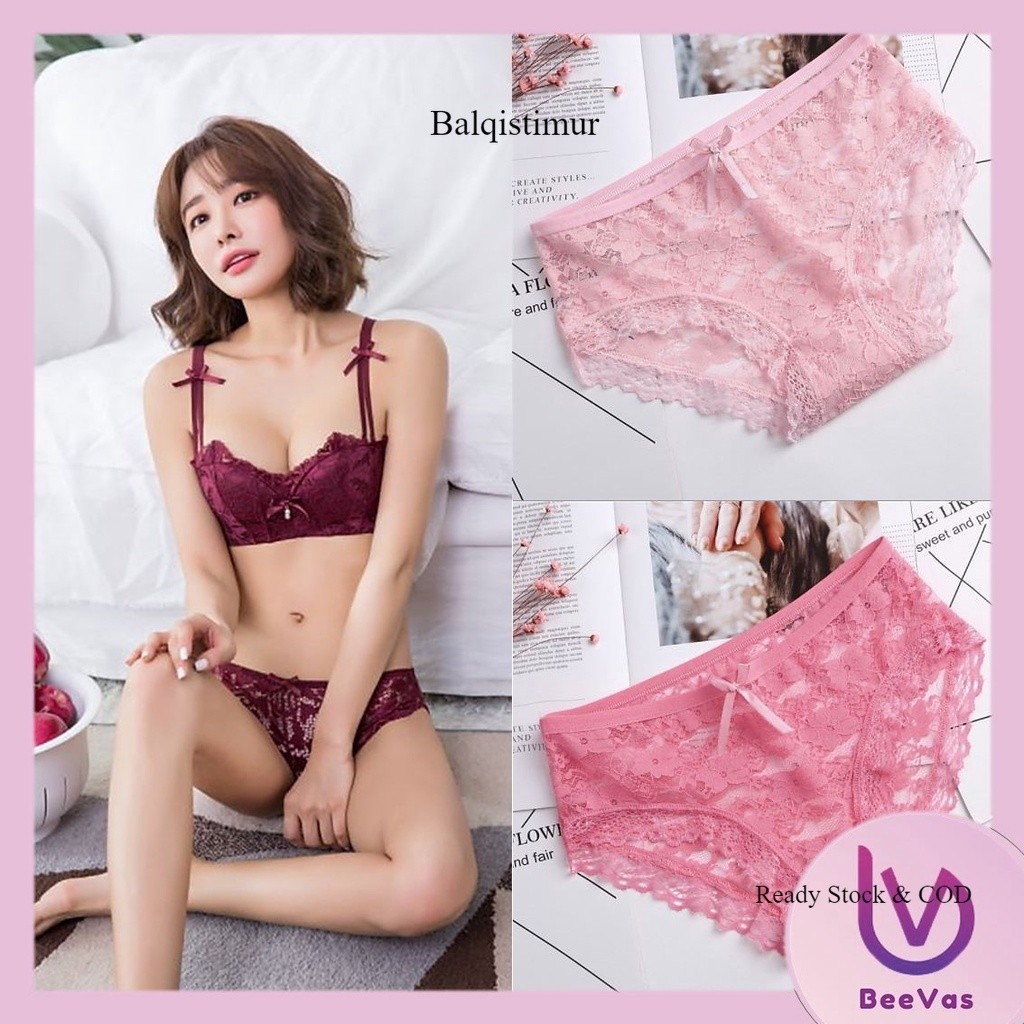 BALQIS CD036 CD WOMEN BUNGA PANTIES WANITA CELANA DALAM PAKAIAN PANTY SEXY IMPORT LACE FLOWER KEREN 
