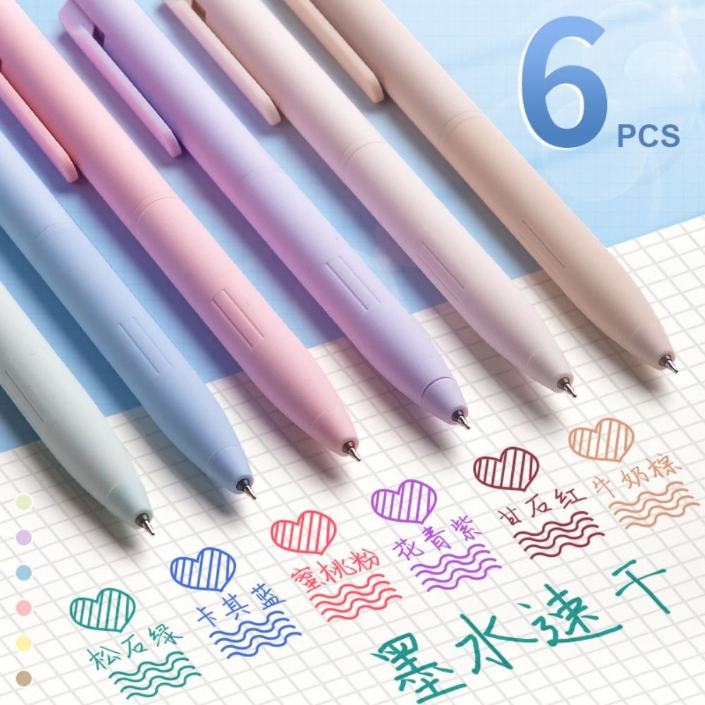 

Color Ink Gel Pen Fashion Painting Supplies Morandi Color Signing Pen Press Type Neutral Pen School Office