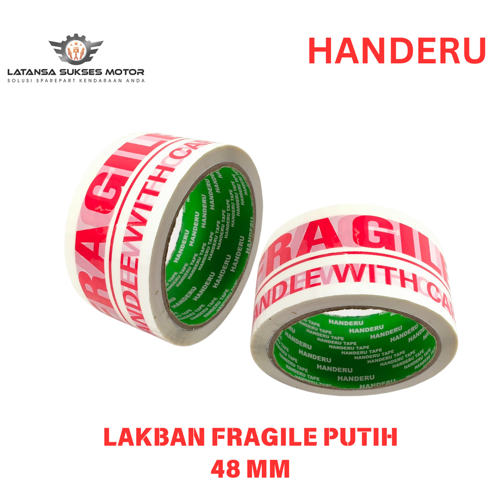 

HANDERU - LAKBAN OPP TAPE FRAGILE PUTIH 48 mm x 50Y