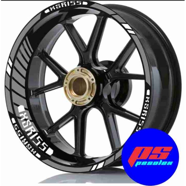 ✨READY✨ -Sticker Velg Motor wheels Sticker Yamaha Xsr 155 Ring17 - Merah