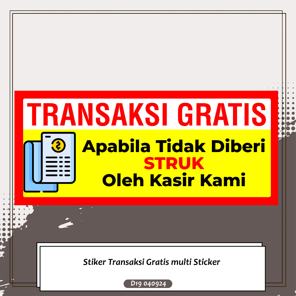 

Stiker Transaksi Gratis multi Sticker