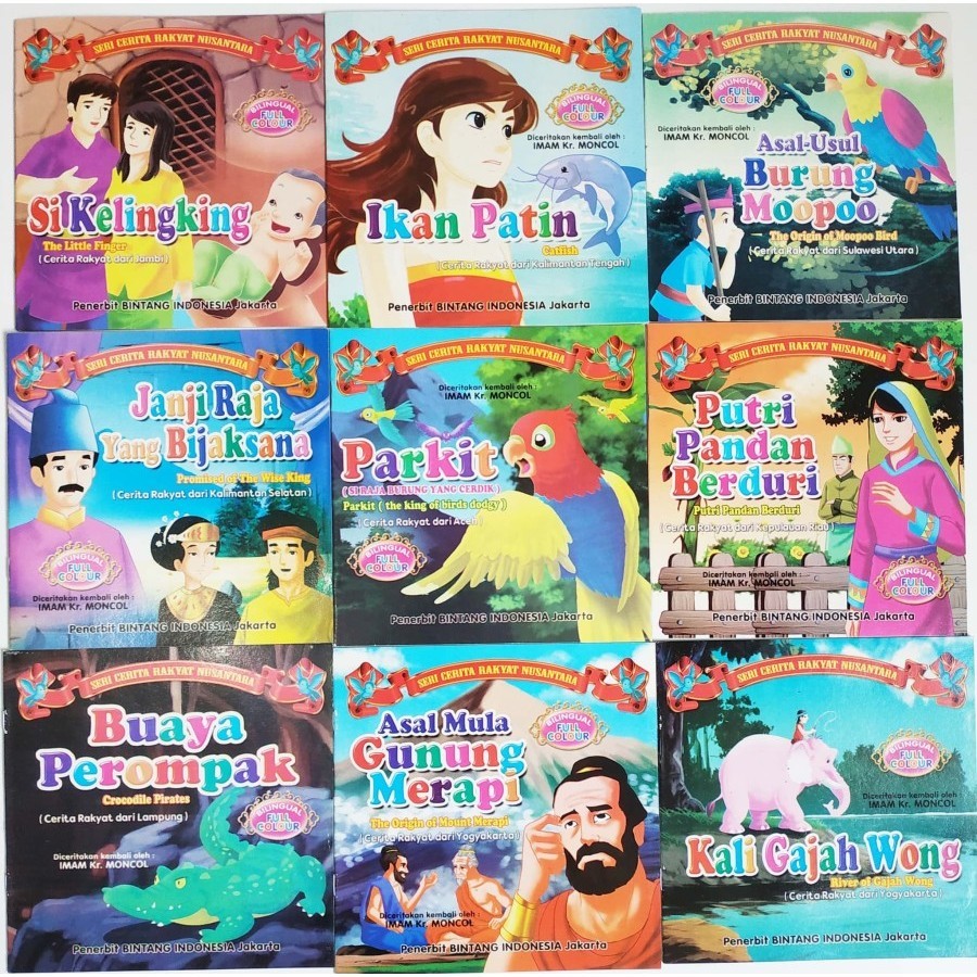 

Buku Anak/Buku Cerita Bergambar Seri Cerita Rakyat Nusantara 2 Bahasa Full Colour