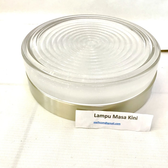 Lampu Plafon baret bulat kaca tebal garis led 24watt
