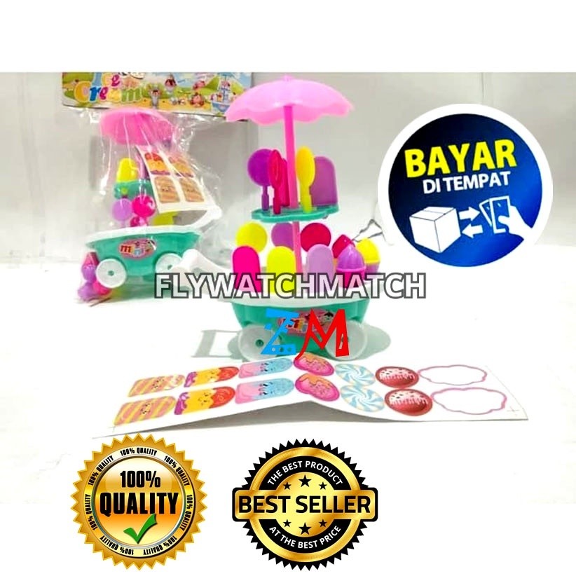 Mainan Anak Ice Cream Stroller Mini FI 526 - Gerobak Es Krim FW