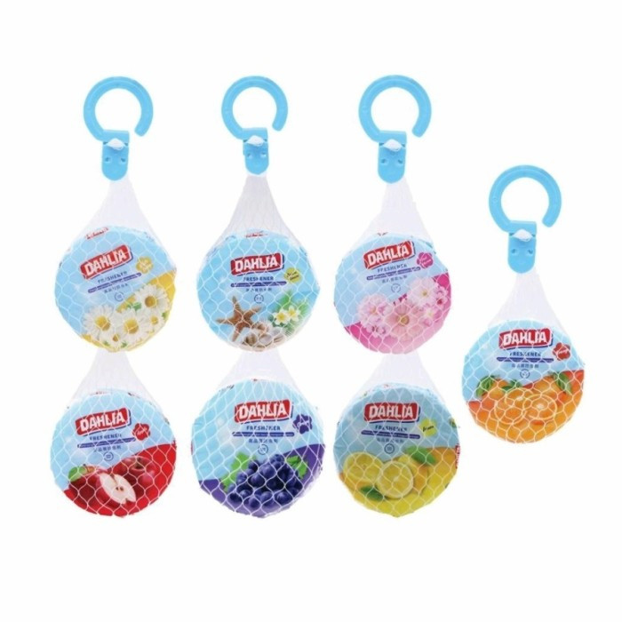 DAHLIA AIR FRESHENER GANTUNG 80gr KAMPER REFILL PENGHARUM RUANGAN FRUITY PINK BLOSSOM OCEAN BREEZE W