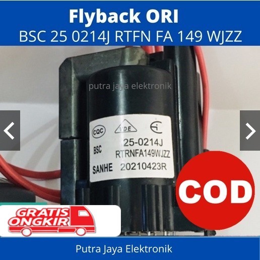 Flyback TV SHARP BSC25 0214J FA149 FLYBACK TV SHARP 21 INCH