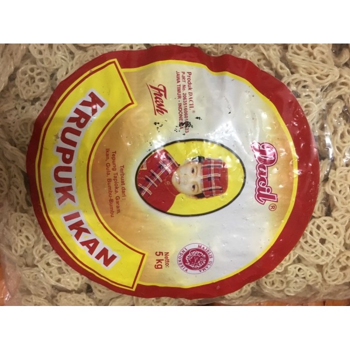 

Kerupuk Mawar Putih Dacil 5kg / Krupuk Putih Matahari Dacil 1 bal /