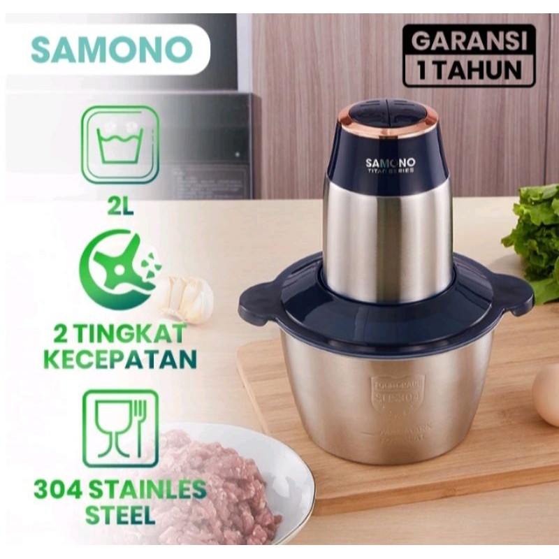 Samono TITAN Series Food Chopper Stainless Steel Meat Grinder Food Processor Penggiling Daging