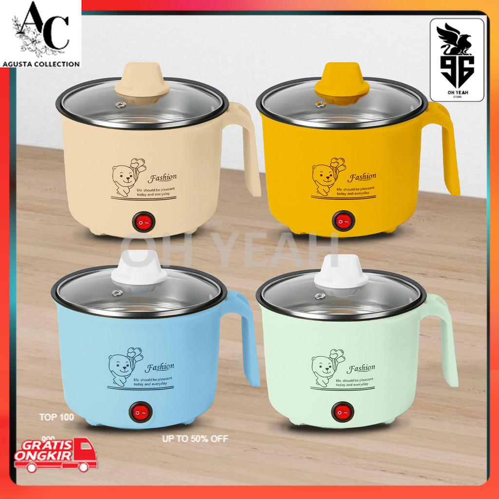 Alat Masak Lengkap / COD PANCI LISTRIK BERUANG SS FASHION BERBAGAI MACAM WARNA KUKUSAN PANCI ELEKTRI