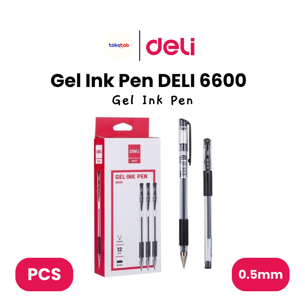 

Tokotab - DELI Pulpen Gel 6600 0.5mm Pena Gel Murah Bolpoin Ballpoint Gel