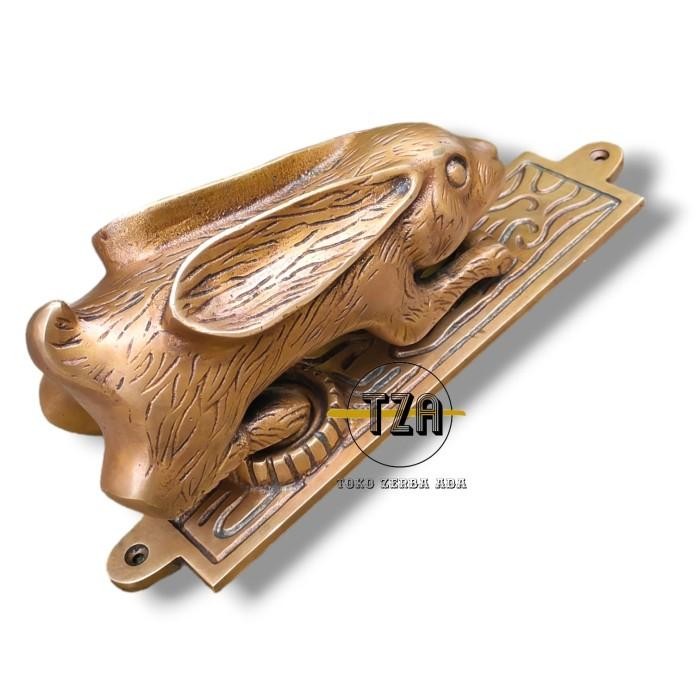 Ketukan Pintu Kuningan Antik Motif Kelinci 1 Pcs