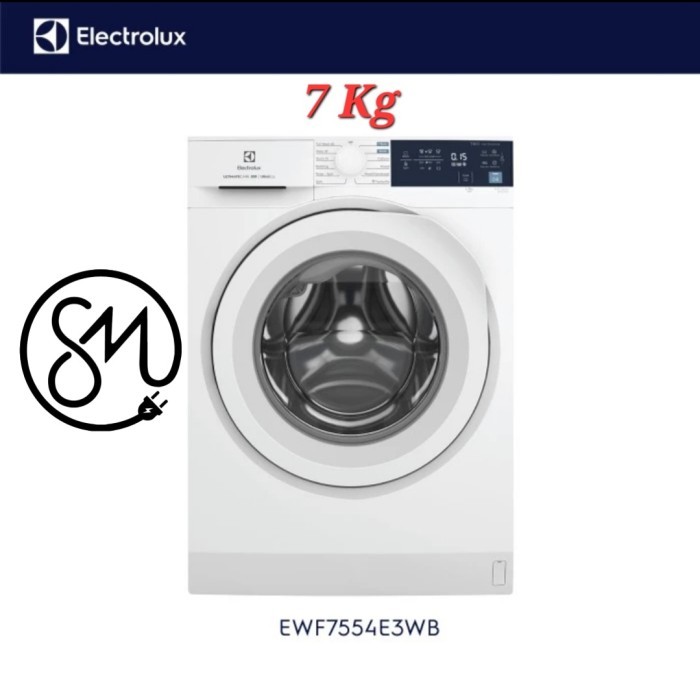 Mesin cuci Electrolux EWF7554E3WB 7 Kg Front Loading EWF 7554 E3WB