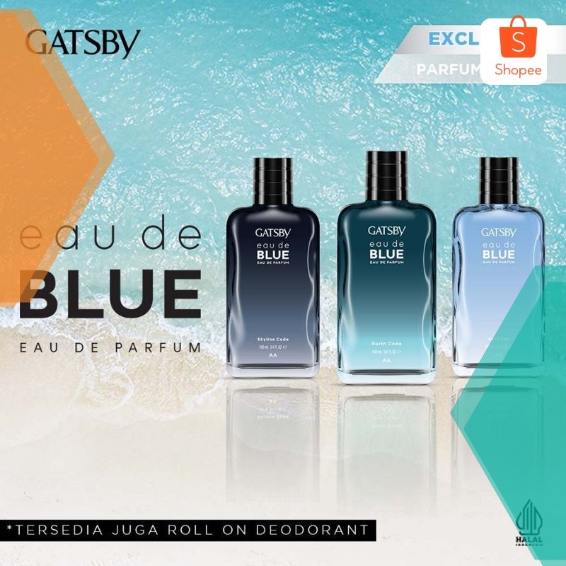 GATSBY Eau de Blue Parfum 100ml PUCELLE By Mandom || Pratama_Mart
