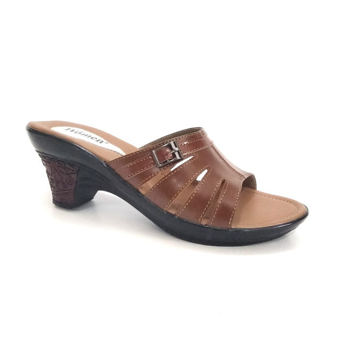 PROMO - sandal ibu ibu kulit asli sandal selop kulit asi - 40