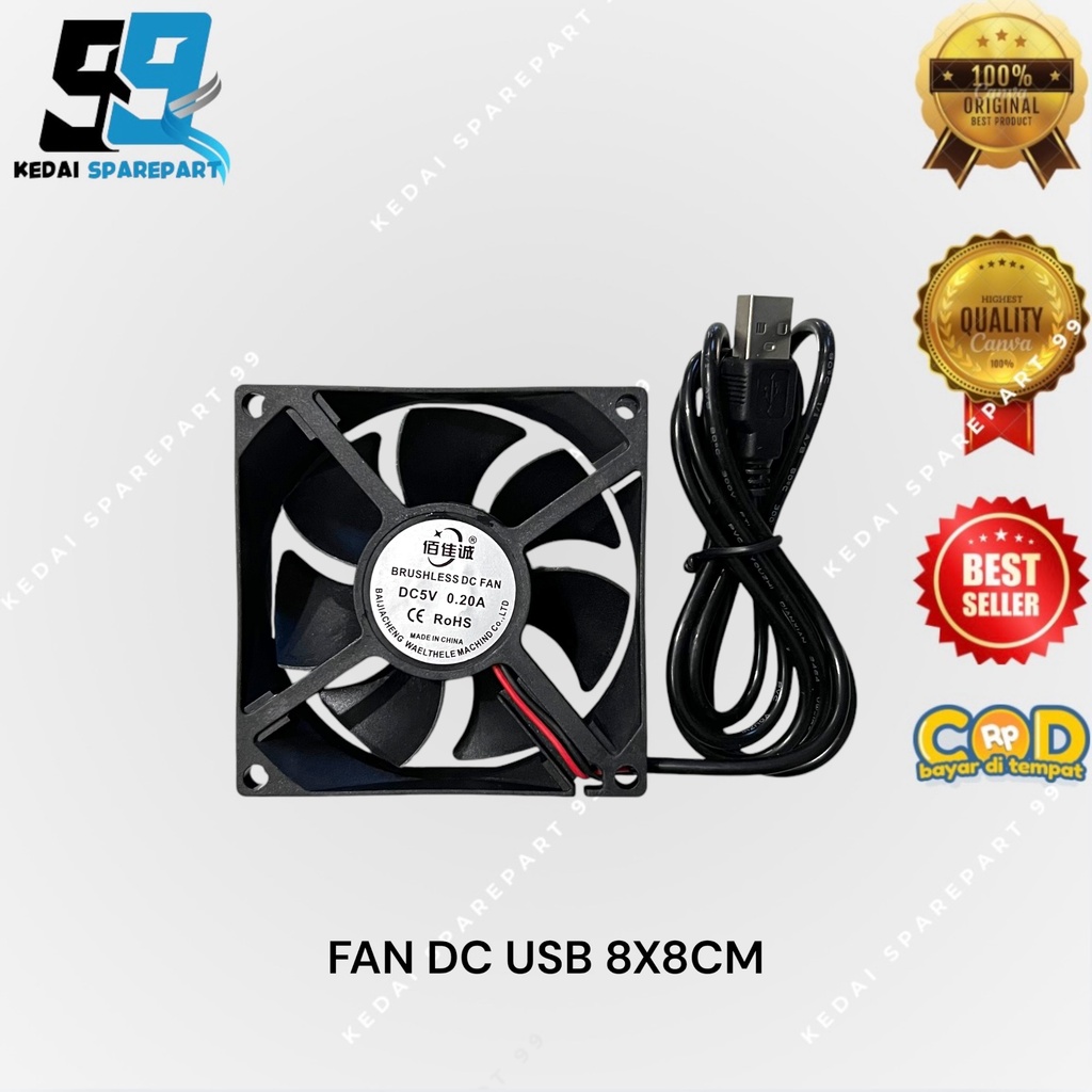 FAN USB 8CM DC 5 VOLT KIPAS USB STB