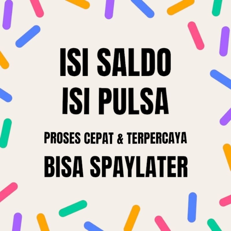 

NEW Isi Ulang Saldo/toppapp/kertas ulil