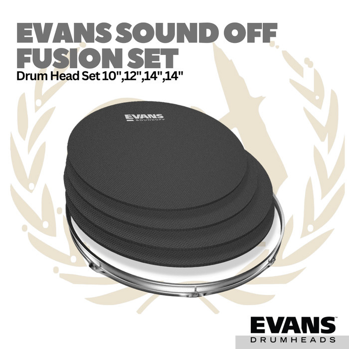 Evans SoundOff Fusion Set (10",12",14",14") - Drum Mute Head