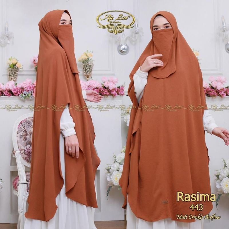 Hijab cringkle jumbo // khimar cringkle rasima ori aje zas collection // jilbab kringkel instan jumb
