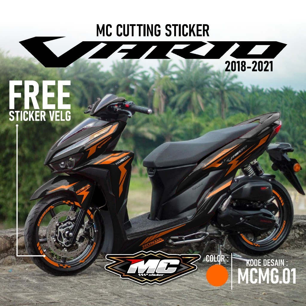 STRIPING CUTTING MOTOR STIKER HONDA VARIO 125 & 150 NEW TERBARU 2018 2019 2020 2021 FREE VELG SKOTLE