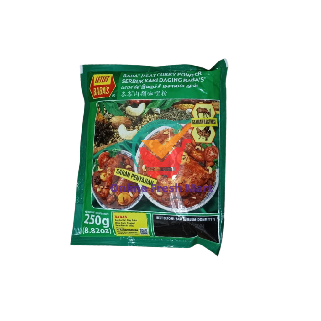 

Babas Meat Curry Powder 250g Bumbu Kari India - Online Fresh Mart Denpasar