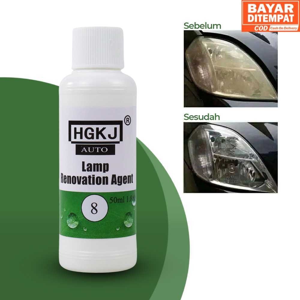 ( COD HNstore20 ) HGKJ Cairan Pemutih Headlamp Brightener Renovation Agent 50ml - HGKJ-8