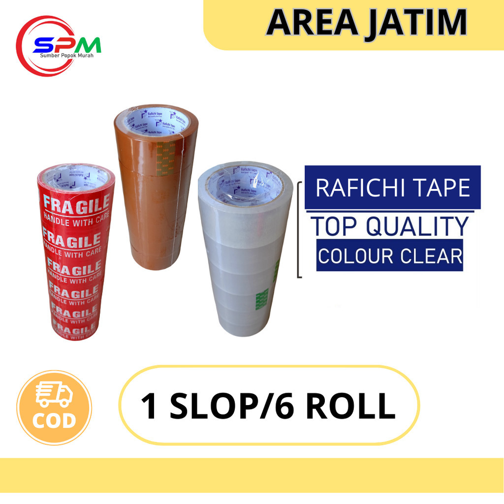 

LAKBAN COKLAT LAKBAN BENING 90 YARD, LAKBAN FRAGILE 50 YARD 1 SLOP ISOLASI SELOTIP 45MM DAYA LENGKET KUAT SPM