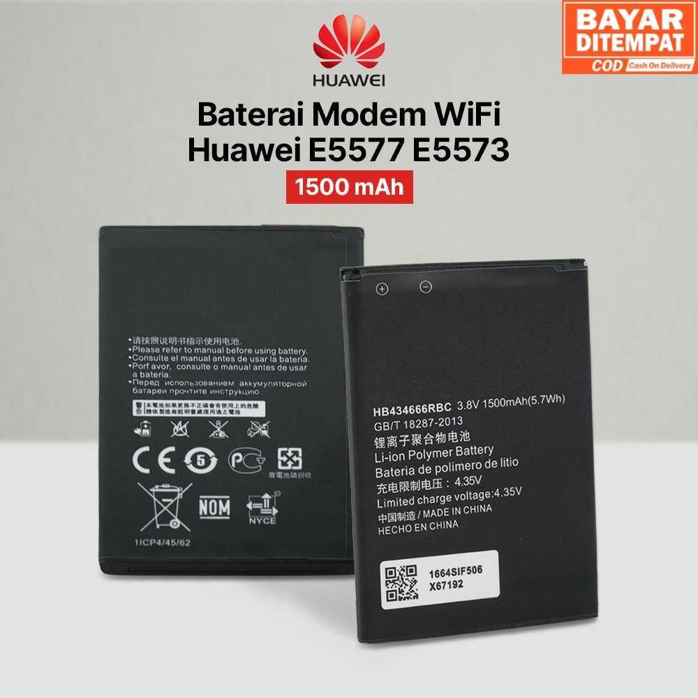 ( COD HNstore20 ) Baterai Modem WiFi Huawei E5577 E5573 1500mAh - HB434666RBC