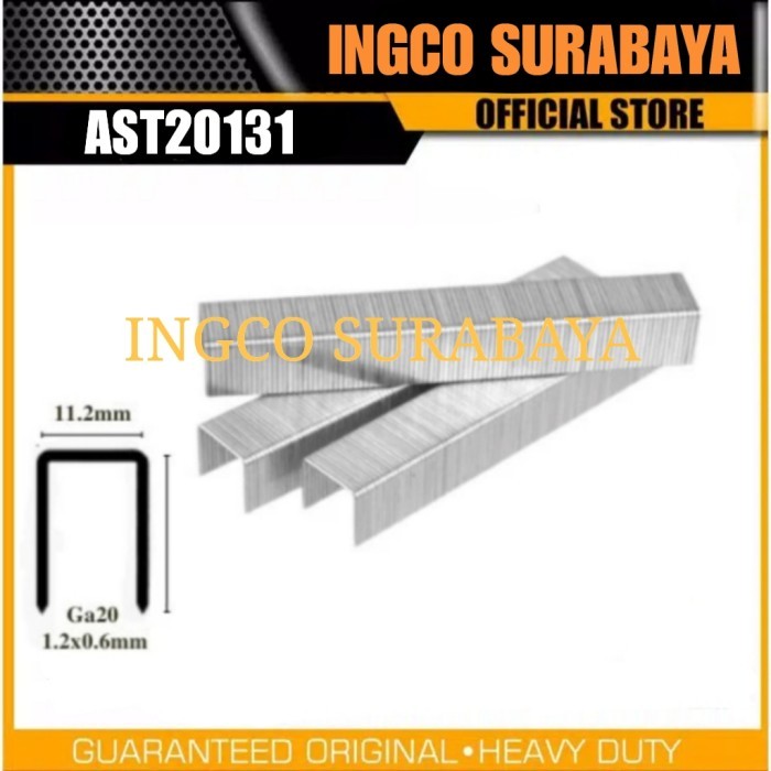 

INGCO AST20131 CROWN STAPLES U 13MM REFILL ISI STEPLES TEMBAK U13