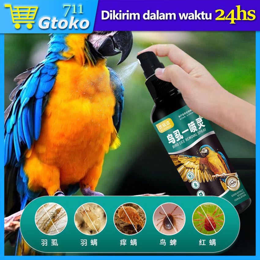 Spray Mandi Burung Obat Herbal Penghilang Bau Anti Kutu Untuk Burung Kenari Parrot Lovebird
