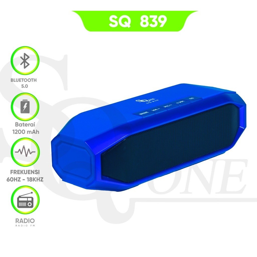 Speaker Bluetooth SQONE SQ839 / Wireless Speaker Portable SQ-839 Original