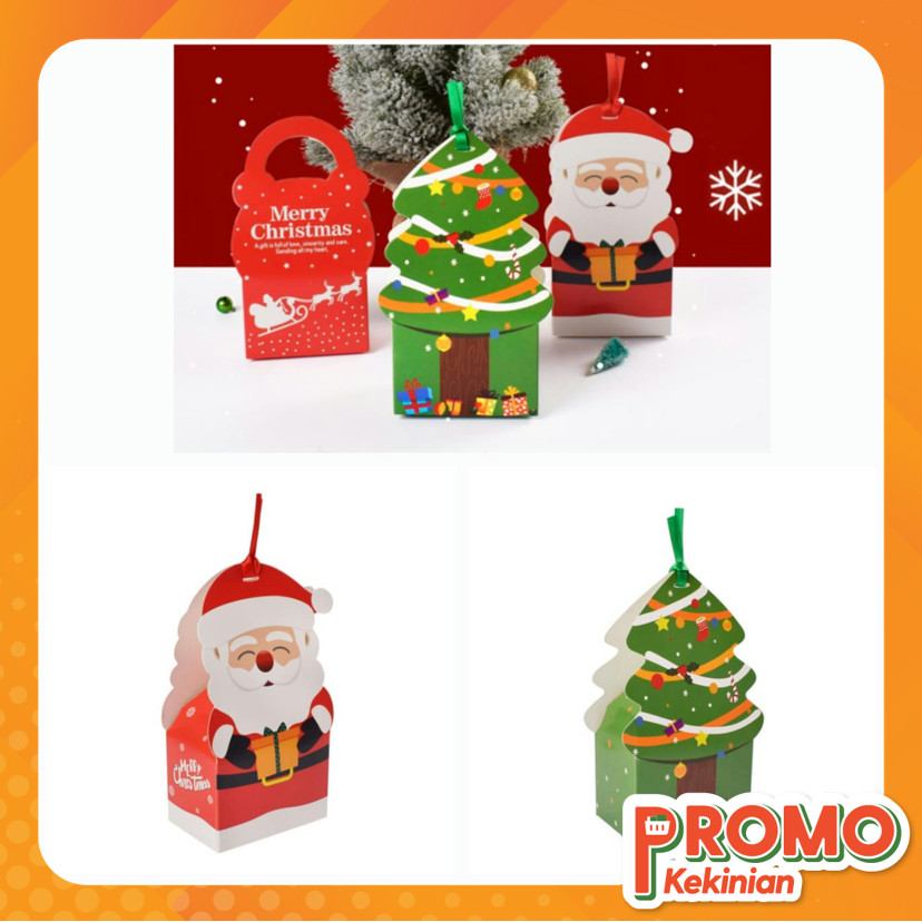 

Promo Kekinian - 6463 Box Gift Natal dengan Tentengan / Kotak Permen Christmas