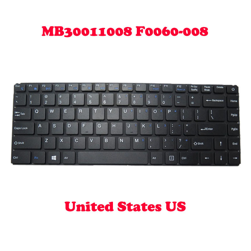 Laptop Keyboard For Toposh T14 343000055 DK300V YXT-NB92-22 / MB300-11-1 YJ-807 / MB30011008 F0060-0