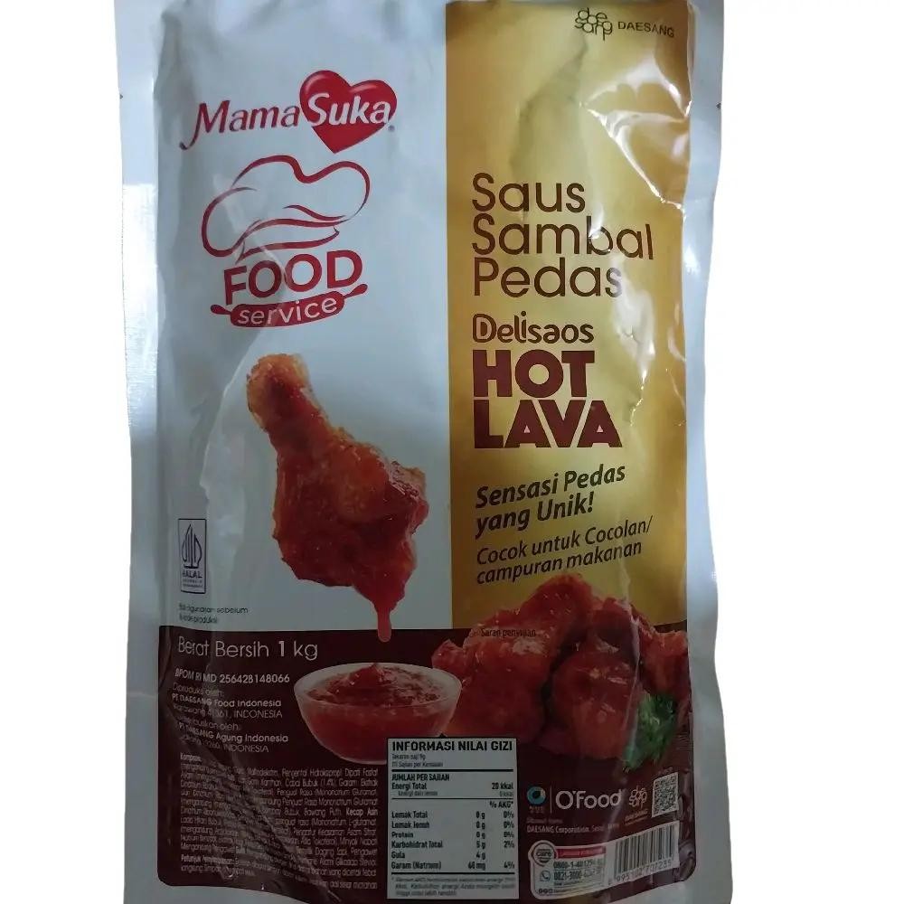 

Mama Suka Delisaos Hot Lava Saus Sambal Pedas 1kg Sensasi Pedas Unik Cocok untuk Cocolan atau Campuran Makanan