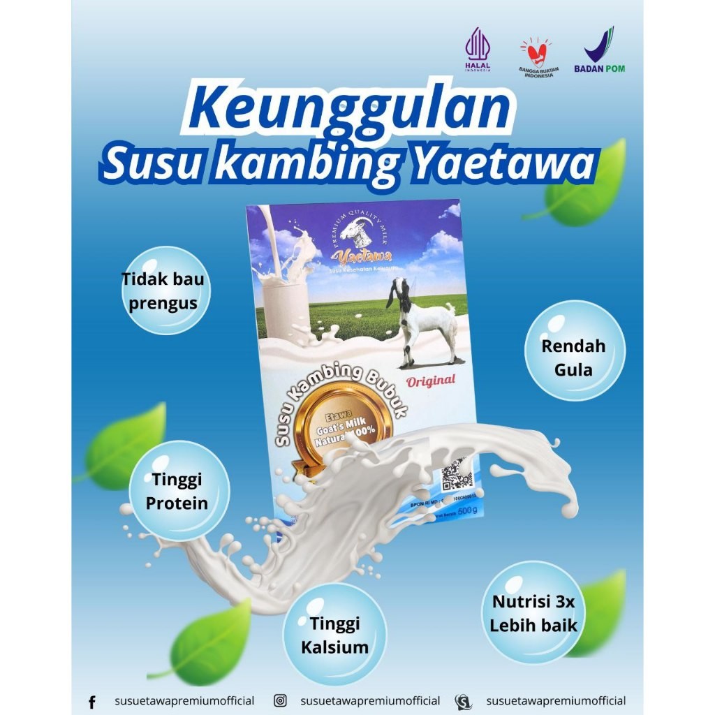 

Susu Kambing Bubuk Premium YAETAWA 500 gram