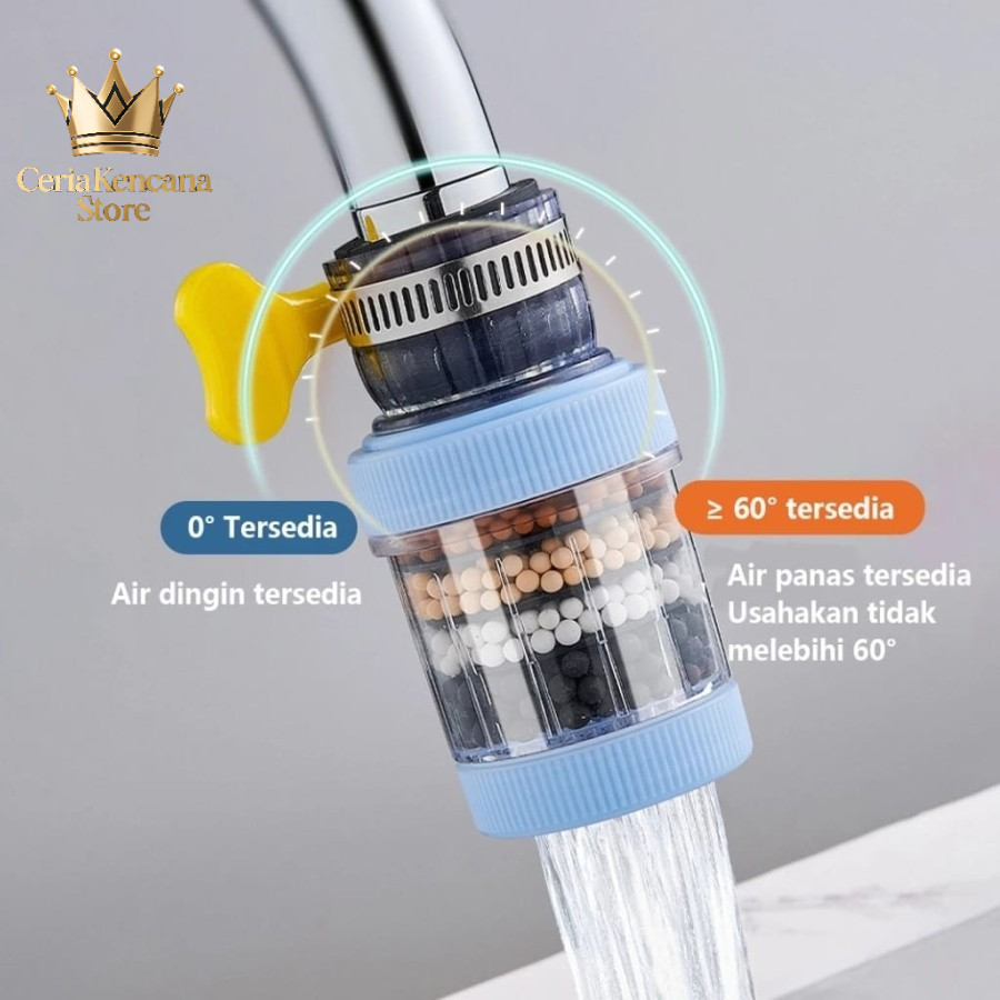 Filter Air Anti Splash Sambungan Kran Air, Saringan Keran Air Water Filter Kepala Wastafel 6 Lapis
