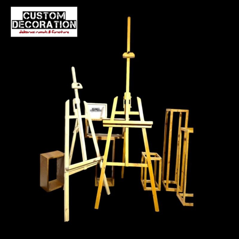 

Stand Foto, Easel Lukis, Stand Karangan Bunga, Stand Akrilik/KacaCO