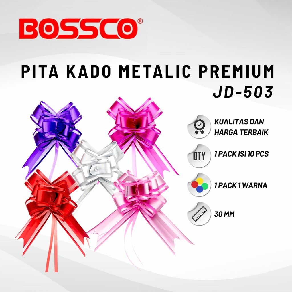 

(1 Pak 10 pcs) Pita Tarik POM 30mm Motif Rose 30mm Serut Matte Organza