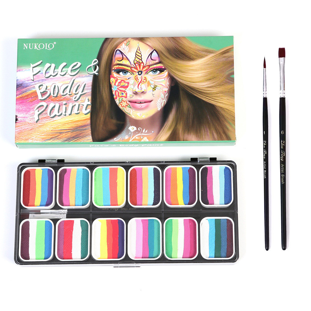 

Cat Wajah Face Paint Dan Brush Set Body Face Painting Makeup SetCO