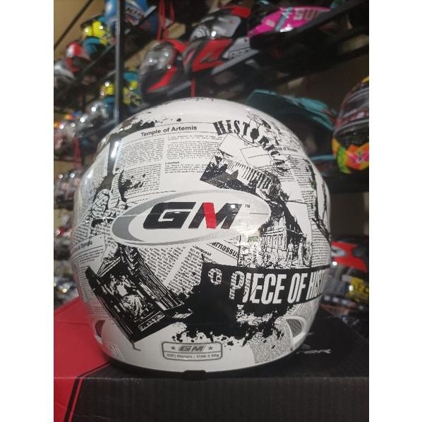 [New]Promo Helm GM EVO News Original Motif Koran Kaca Pelangi - Putih, M