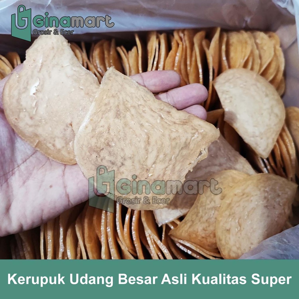 

Kerupuk Udang Besar Asli Mentah Kualitas Super Rasa Enak Gurih - Repack 1kg Krupuk