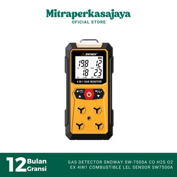 Gas Detector Sndway SW-7500A CO H2S O2 EX 4in1 Combustible LEL Sensor SW7500A Detektor Monitor SW-75