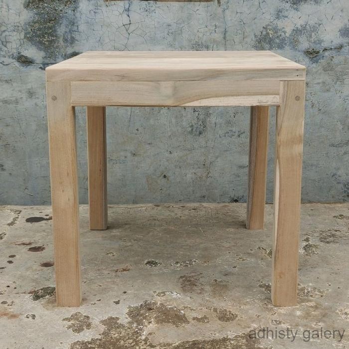Meja Kecil Coffee Table Meja Samping Meja Sudut Kayu Jati Perhutani - SMALL NON FINISIHING